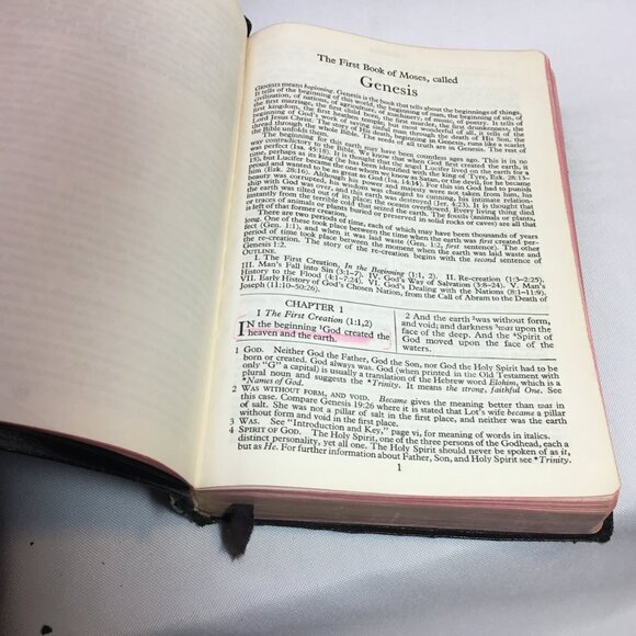 Holy Bible Pilgrim Edition Oxford Press 1952 2nd Ed. Black Leather Cover - Picture 11 of 16